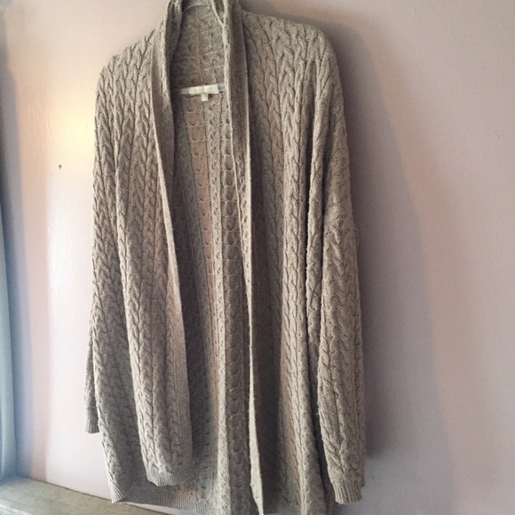 JOAN VASS OVERSIZED KNIT FALL OPEN CARDIGAN - Picture 3 of 8